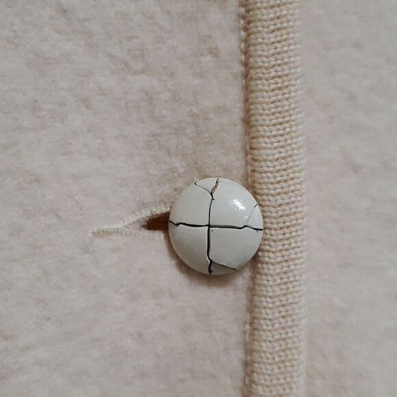 Vintage Geiger Australia Wool Sweater Jacket in Cream Size 44 or L - Picture 5 of 14